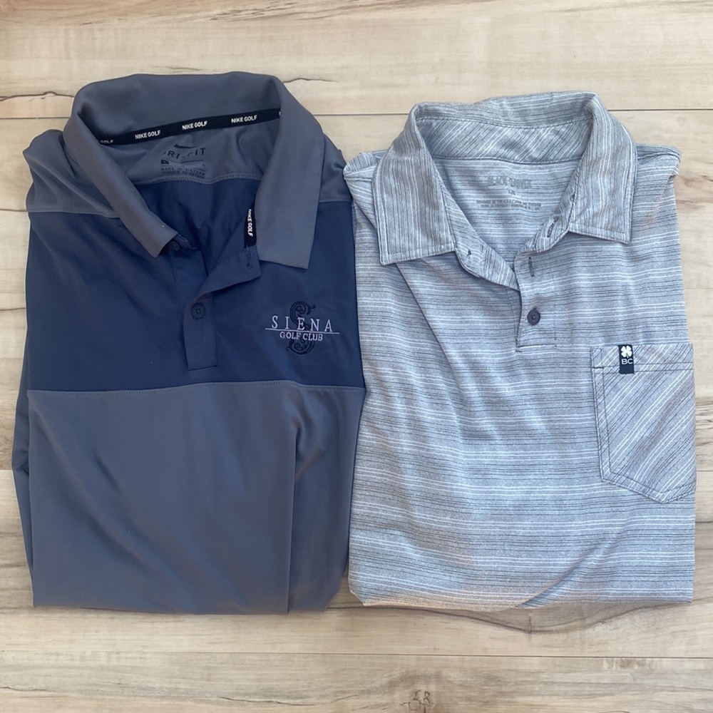 Nike Golf Mens Dr-Fit Polo Bundle Size Large. Bundle of two polos.